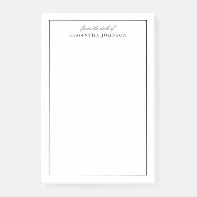 Minimalistischer moderner Klassik vom Schreibtisch Post-it Klebezettel (Vorderseite)