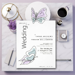 Minimalistischer moderner Lilac- und Dusty-Blauer  Flyer
