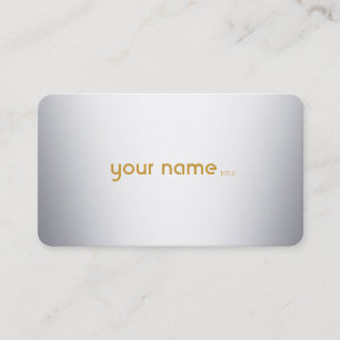 Minimalistischer moderner Metallstil Visitenkarte