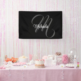 Minimalistischer moderner Monogramm-Anfangsname Banner