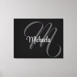 Minimalistischer moderner Monogramm-Anfangsname Leinwanddruck