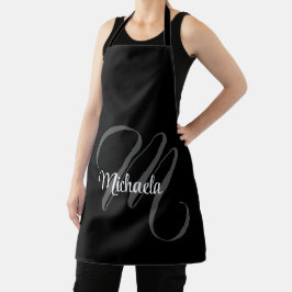 Minimalistischer moderner Monogramm-Anfangsname Schürze