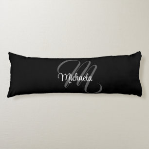 Minimalistischer moderner Monogramm-Anfangsname Seitenschläferkissen