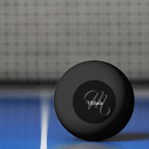 Minimalistischer moderner Monogramm-Anfangsname Tischtennisball