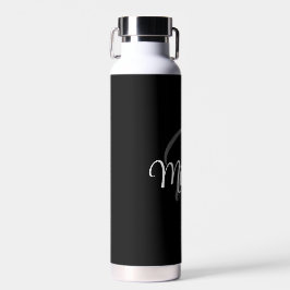 Minimalistischer moderner Monogramm-Anfangsname Trinkflasche