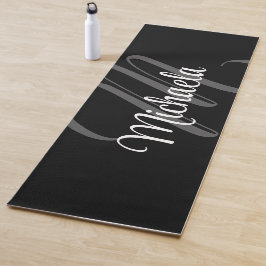 Minimalistischer moderner Monogramm-Anfangsname Yogamatte