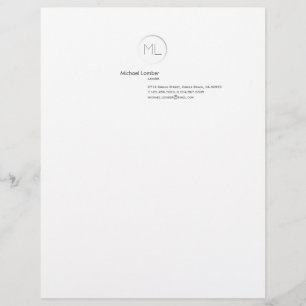 Minimalistischer moderner Monogramm-Geschäftsbrief Briefkopf