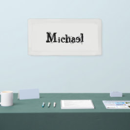 Minimalistischer moderner Monogramm-Name schwarz g Banner