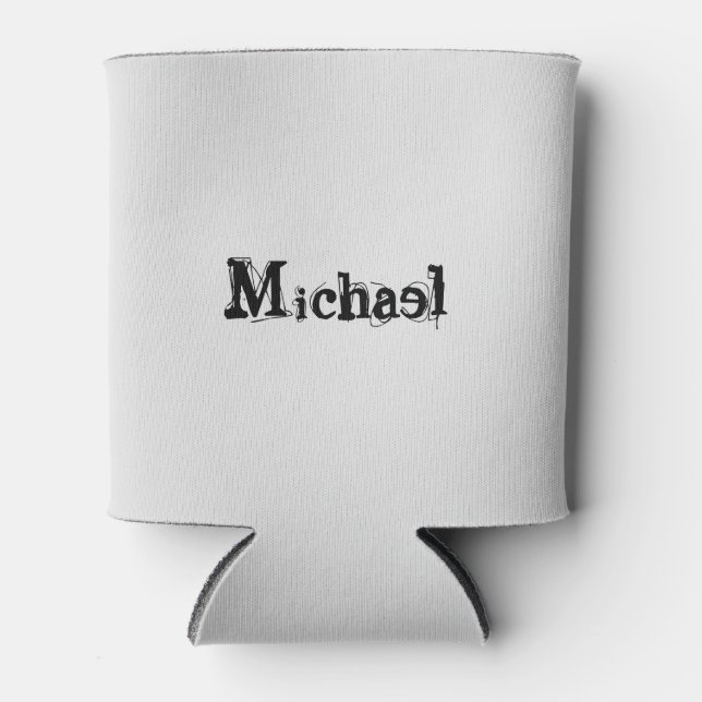 Minimalistischer moderner Monogramm-Name schwarz g Dosenkühler (Vorderseite)
