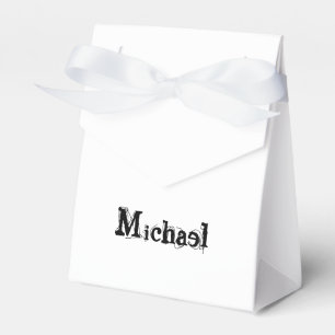 Minimalistischer moderner Monogramm-Name schwarz g Geschenkschachtel