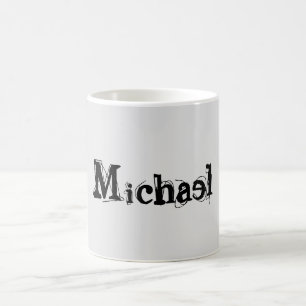 Minimalistischer moderner Monogramm-Name schwarz g Kaffeetasse