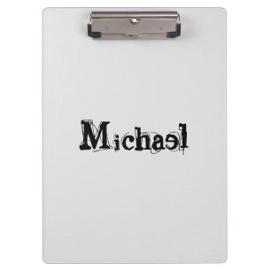 Minimalistischer moderner Monogramm-Name schwarz g Klemmbrett