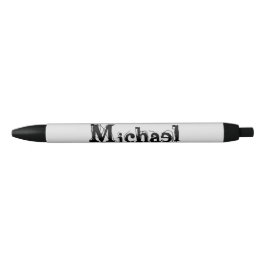 Minimalistischer moderner Monogramm-Name schwarz g Kugelschreiber