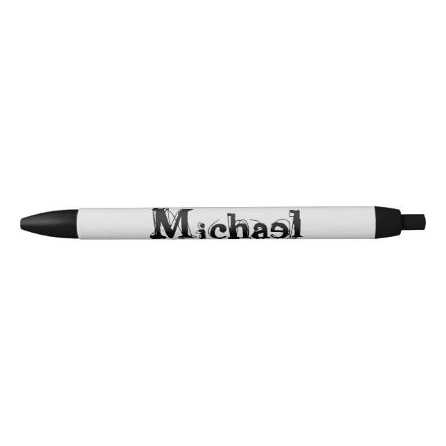 Minimalistischer moderner Monogramm-Name schwarz g Kugelschreiber (Vorderseite)