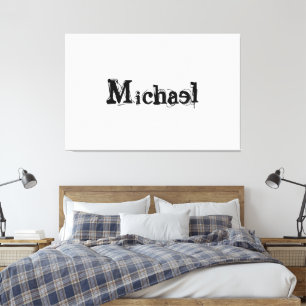 Minimalistischer moderner Monogramm-Name schwarz g Leinwanddruck