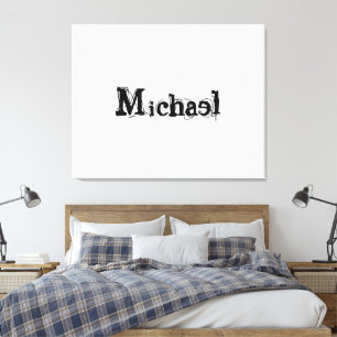 Minimalistischer moderner Monogramm-Name schwarz g Leinwanddruck