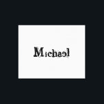 Minimalistischer moderner Monogramm-Name schwarz g Leinwanddruck<br><div class="desc">Minimalistische moderne Monogramm Name schwarz grau. Personalisierbarer individuelle Name in schwarz auf grau.</div>