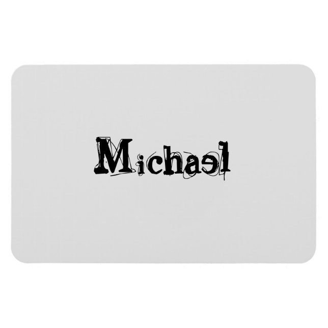 Minimalistischer moderner Monogramm-Name schwarz g Magnet (Horizontal)