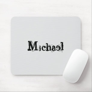 Minimalistischer moderner Monogramm-Name schwarz g Mousepad