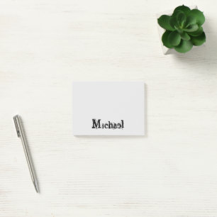 Minimalistischer moderner Monogramm-Name schwarz g Post-it Klebezettel