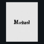 Minimalistischer moderner Monogramm-Name schwarz g Poster<br><div class="desc">Minimalistische moderne Monogramm Name schwarz grau. Personalisierbarer individuelle Name in schwarz auf grau.</div>