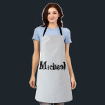 Minimalistischer moderner Monogramm-Name schwarz g Schürze<br><div class="desc">Minimalistische moderne Monogramm Name schwarz grau. Personalisierbarer individuelle Name in schwarz auf grau.</div>