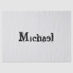 Minimalistischer moderner Monogramm-Name schwarz g Seidenpapier