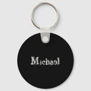 Minimalistischer moderner Monogrammname Schwarz-we Schlüsselanhänger