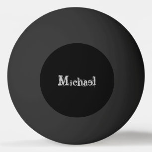 Minimalistischer moderner Monogrammname Schwarz-we Tischtennisball