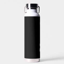 Minimalistischer moderner Monogrammname Schwarz-we Trinkflasche