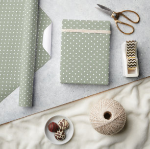 Minimalistischer moderner Polka-Punkt neutraler Sa Geschenkpapier