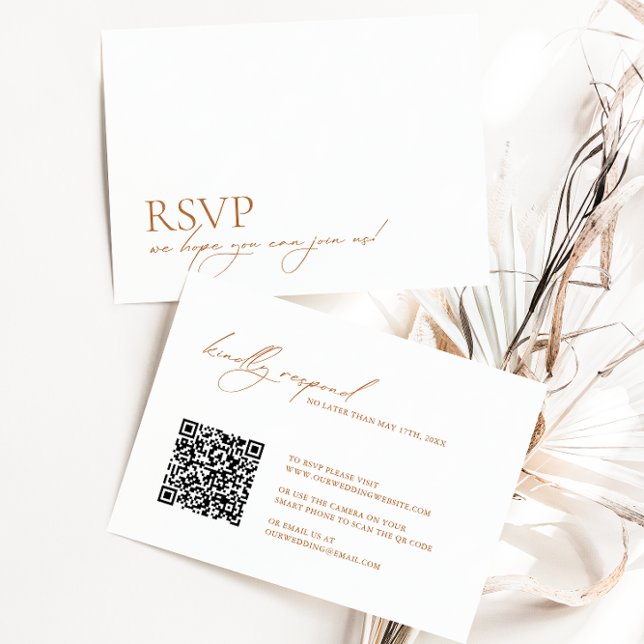 Minimalistischer moderner QR-Code Hochzeit RSVP (Von Creator hochgeladen)