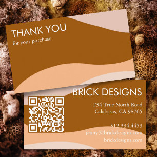 Minimalistischer, moderner QR-Code Thx Visitenkarte
