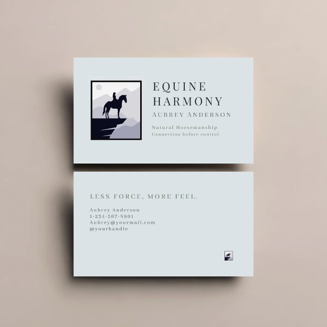 Minimalistischer Moderner Reitsport Visitenkarte (Minimalist Modern Equestrian Business Card)