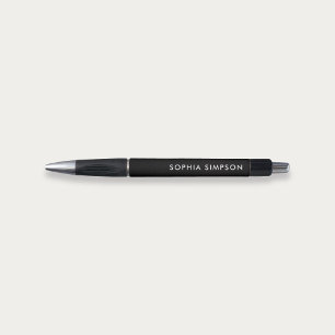 Minimalistischer, moderner Schwarzer Pen Kugelschreiber