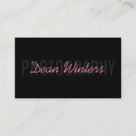 Minimalistischer moderner Schwarzweißpinfotograf Visitenkarte