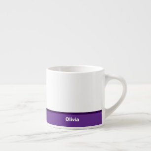 Minimalistischer moderner Streifenname oder Monogr Espressotasse