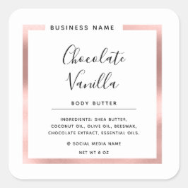 Minimalistischer, moderner Typografie Quadratischer Aufkleber