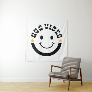 Minimalistischer moderner Umarmungsvibes-Kreis – L Wandteppich