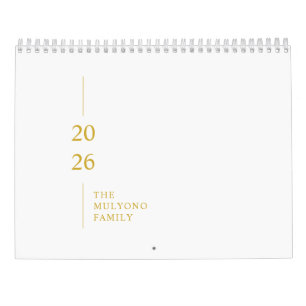 Minimalistischer moderner Wandkalender 2026