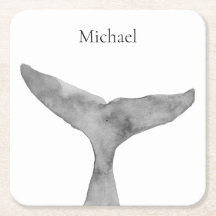 Minimalistischer moderner Wasserfarbenwhalfluch