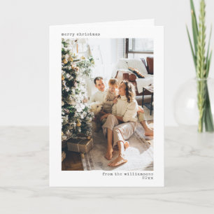 Minimalistischer moderner Weihnachts-Foto-Faltkart Karte
