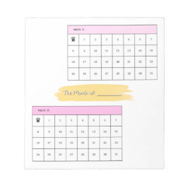 Minimalistischer monatlicher Habit-Tracker Notizblock