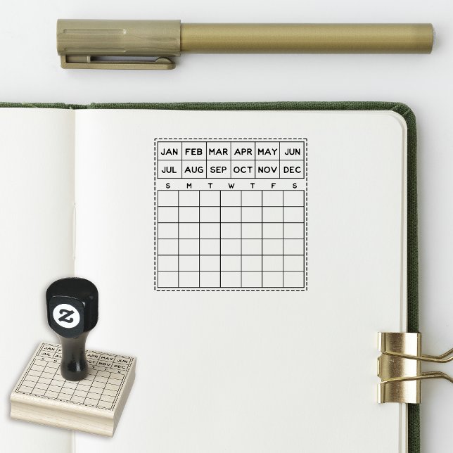 Minimalistischer Monatskalender Gummistempel (Von Creator hochgeladen)