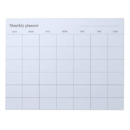 Minimalistischer Monatsplaner, anpassbarer Titel S Notizblock