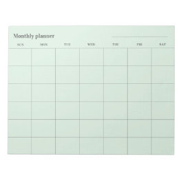 Minimalistischer Monatsplaner, anpassbarer Titel S Notizblock
