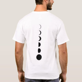 Minimalistischer Mondphasen-T-Shirt T-Shirt
