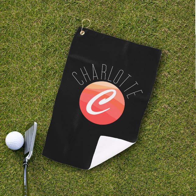 Minimalistischer monogramm Buchstabe C Golfhandtuch (Von Creator hochgeladen)