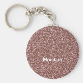 Minimalistischer Monogramm Rose Gold Schlüsselanhä Schlüsselanhänger
