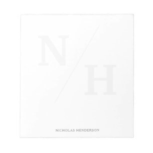 Minimalistischer Monogrammname Notepad Notizblock